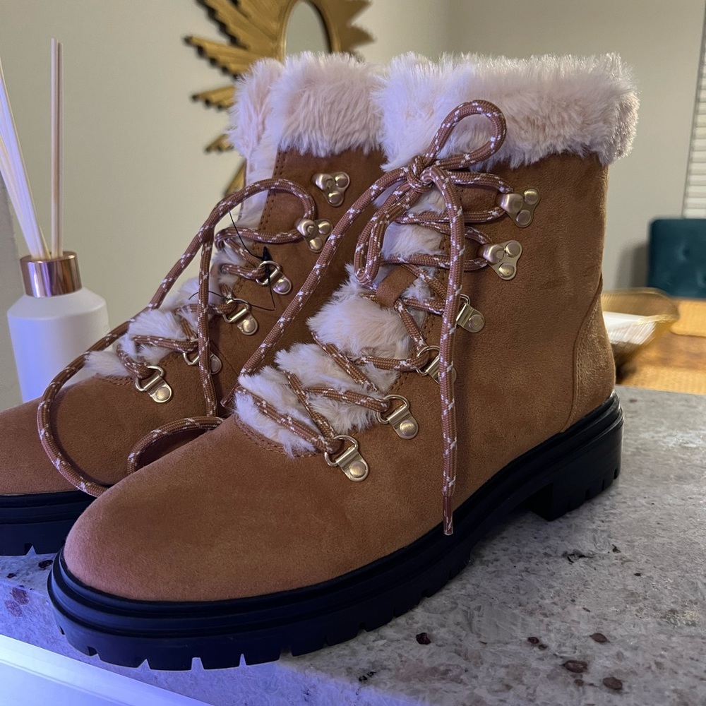 J Crew Nordic Furry Winter Boots NWOT